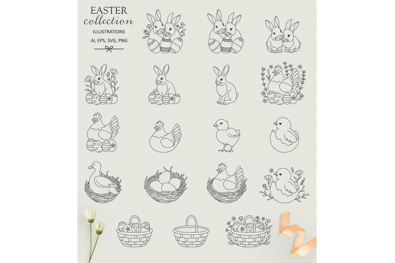 easter-spring-illustration-amp-pattern-set