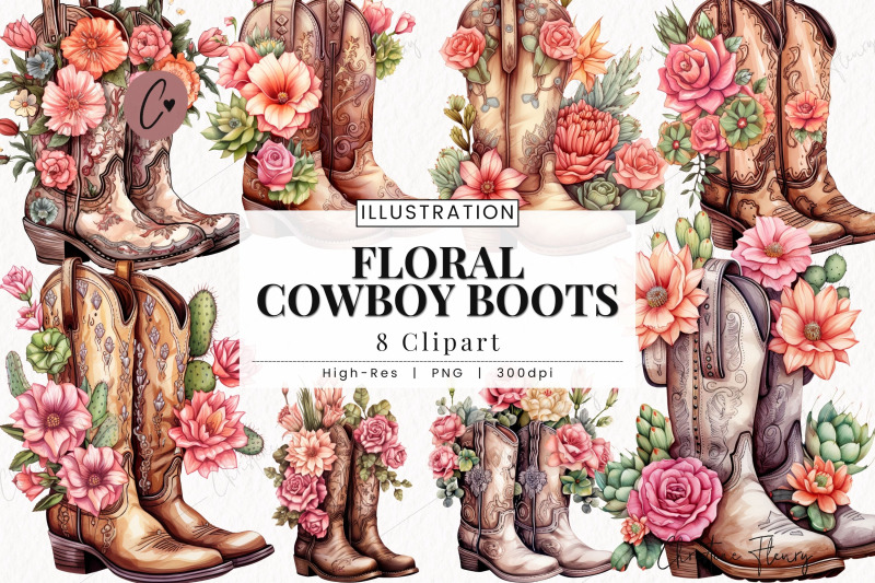 rustic-floral-cowboy-boots-clipart