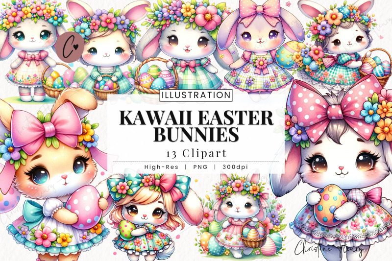 kawaii-easter-bunnies-clipart