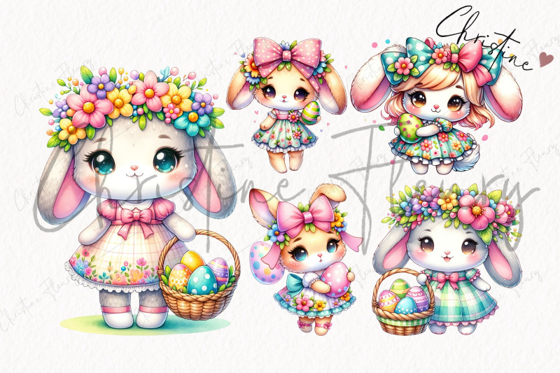 kawaii-easter-bunnies-clipart