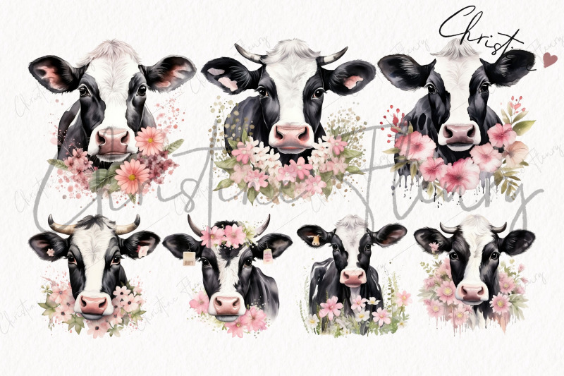 watercolor-spring-black-amp-white-cows-png