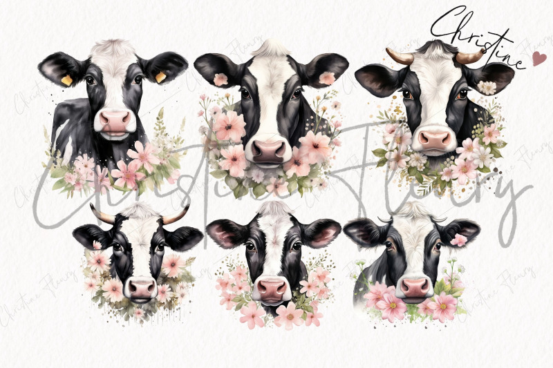 watercolor-spring-black-amp-white-cows-png