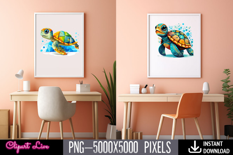 cute-stylized-turtle-clip-art-bundle