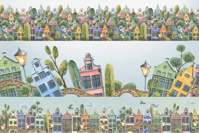 old-european-houses-watercolor-clipart