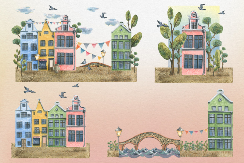 old-european-houses-watercolor-clipart