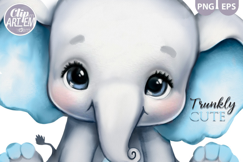 cute-elephant-with-blue-ears-watercolor-png-and-vector-files