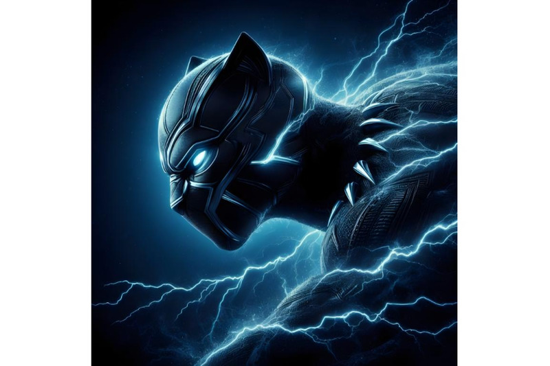 black-panther-with-lightning-effect