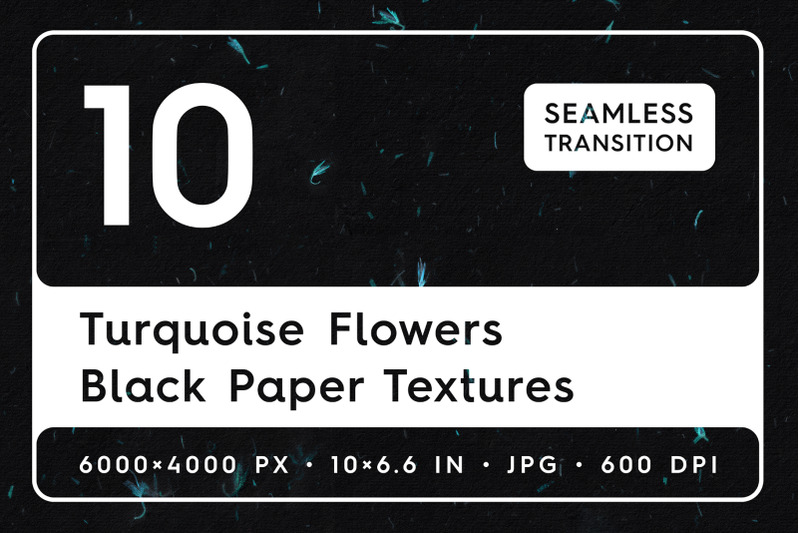 10-turquoise-flowers-black-paper-texture-backgrounds