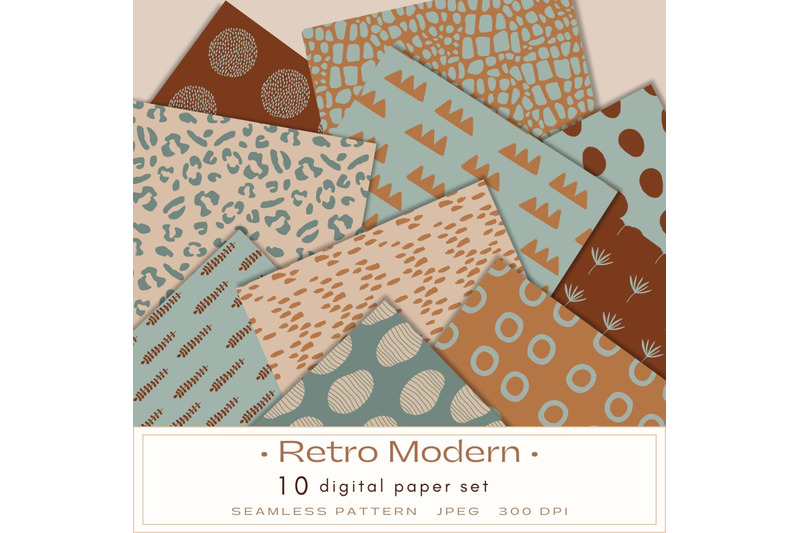 retro-boho-digital-paper-pack-retro-digital-paper-set-seamless-textu