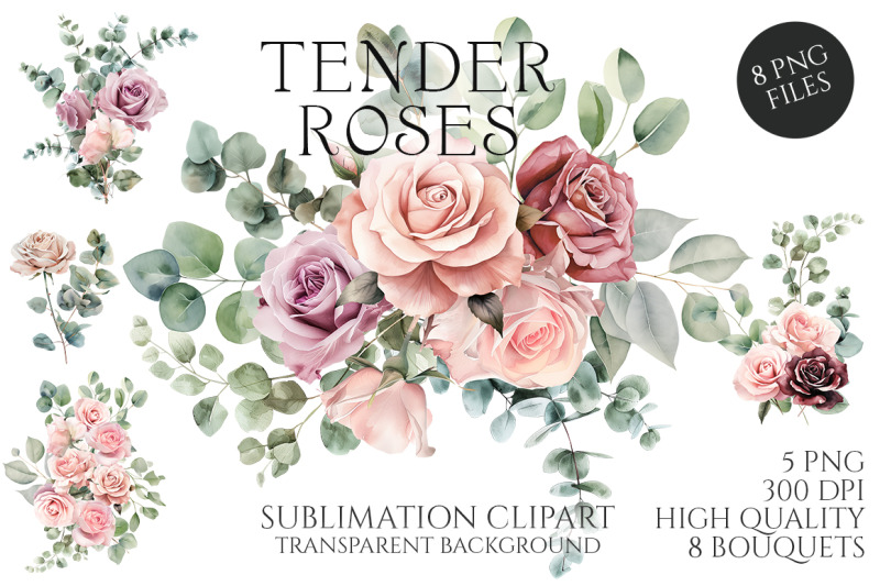 roses-bouquets-flowers-clipart-png-sublimation-desing