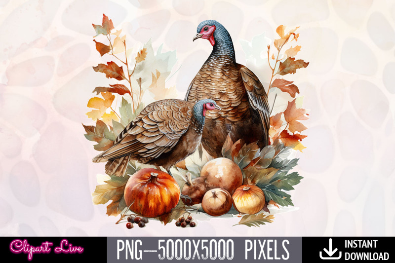 turkey-watercolor-png-bundle