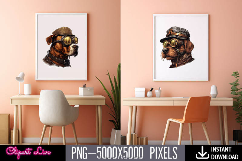 watercolour-steampunk-dachshund