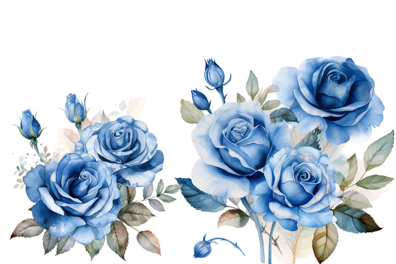 blue-roses-flower-clip-art-watercolour
