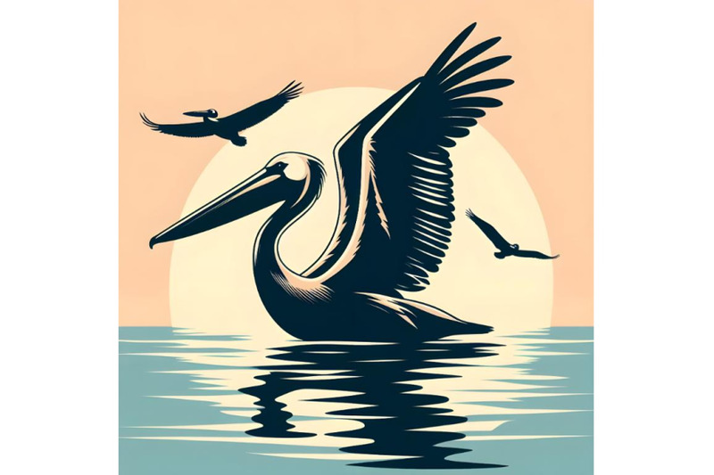 pelican-silhouette-vector