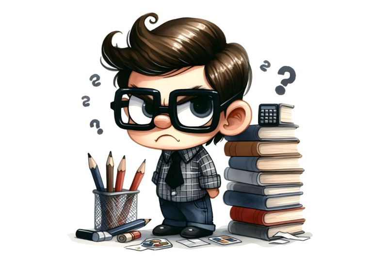 cartoon-sulking-nerd-man-with-glasses