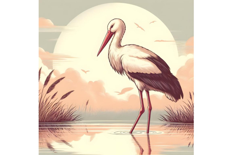 a-standing-stork