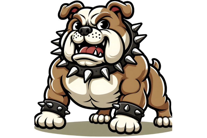 a-bulldog-wearing-a-spiked-collar