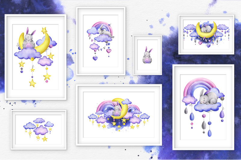 rabbits-childrens-clipart-watercolor