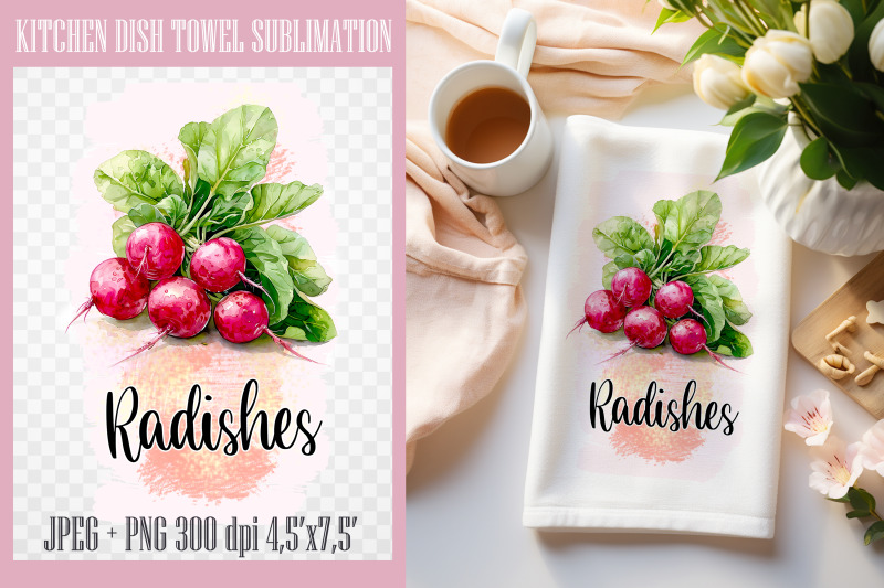 radishes-png-kitchen-dish-towel-sublimation