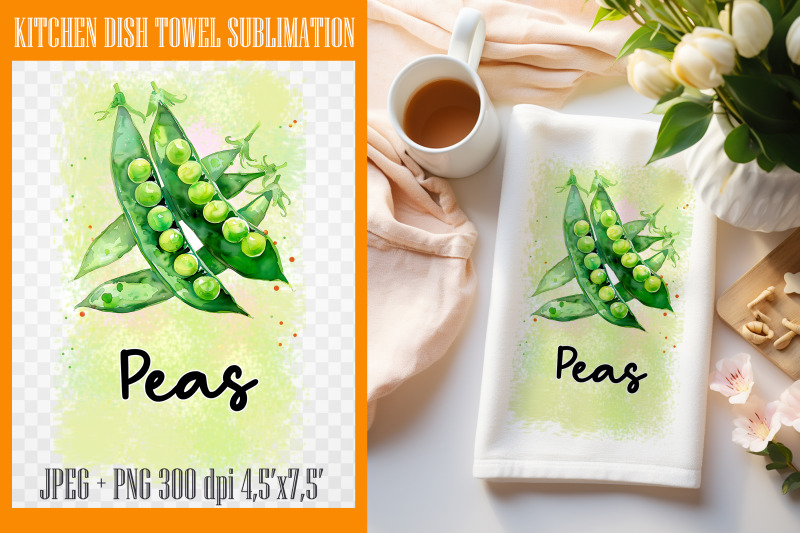 peas-4-png-kitchen-dish-towel-sublimation