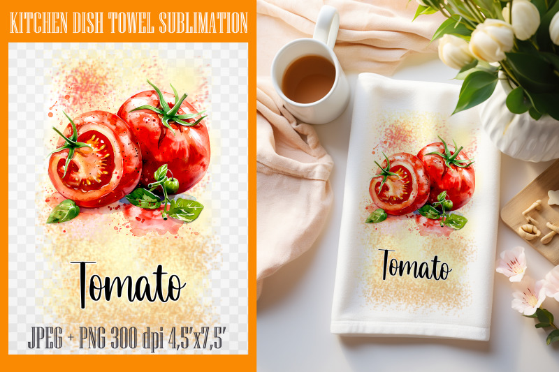 tomatoes-png-kitchen-dish-towel-sublimation
