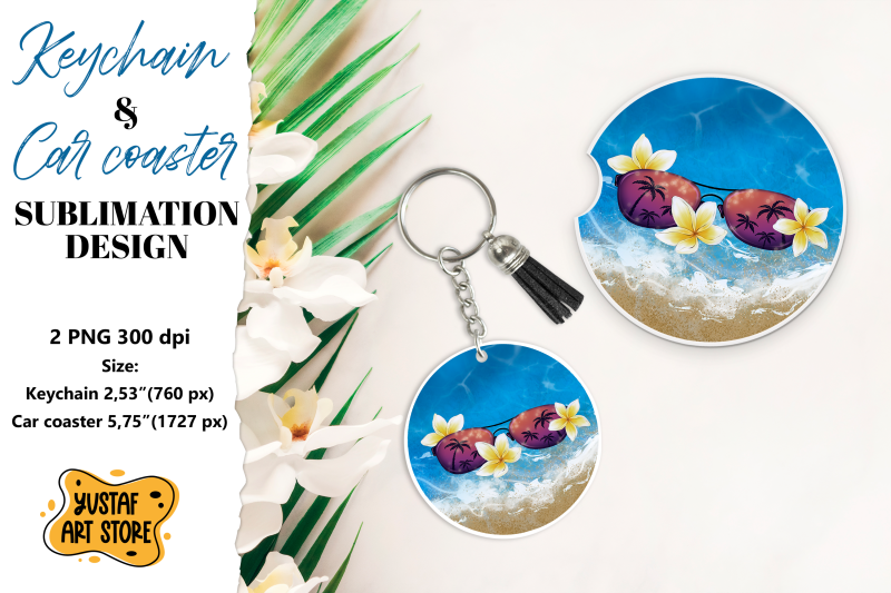 cruise-keychain-sublimation-cruise-car-coaster-sublimation