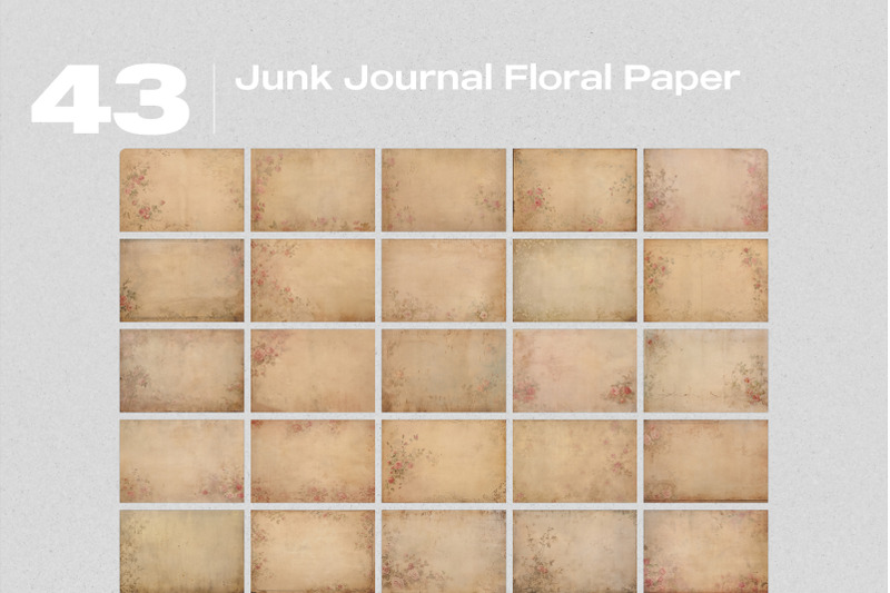 43-junk-journal-floral-paper-effect-photo-overlays