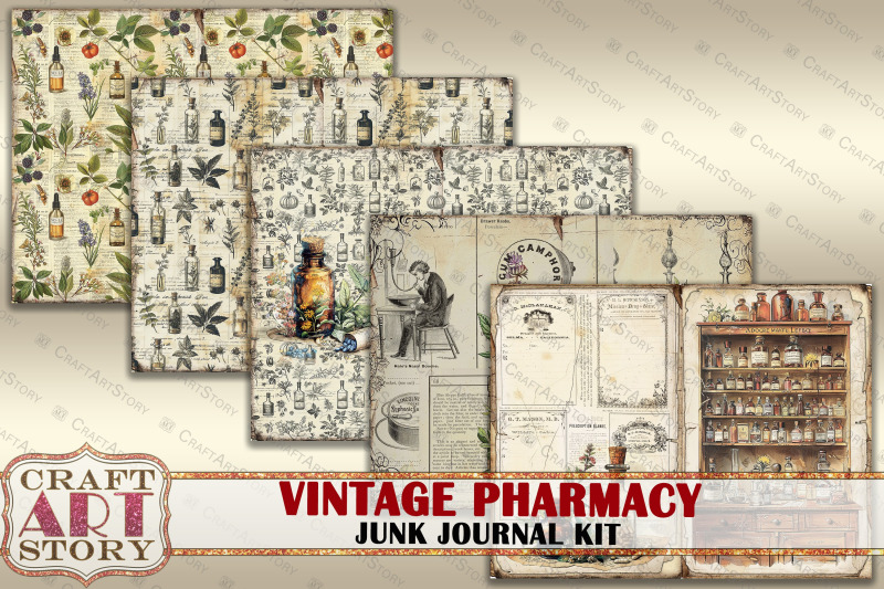 vintage-pharmacy-junk-journal-pages-apothecary-printables