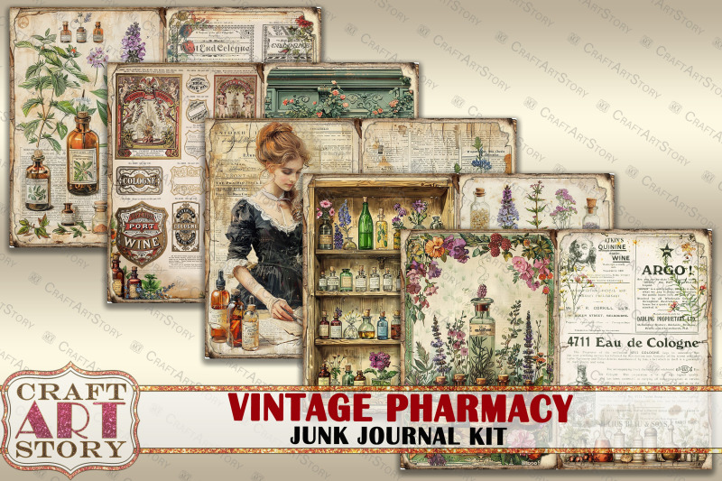 vintage-pharmacy-junk-journal-pages-apothecary-printables