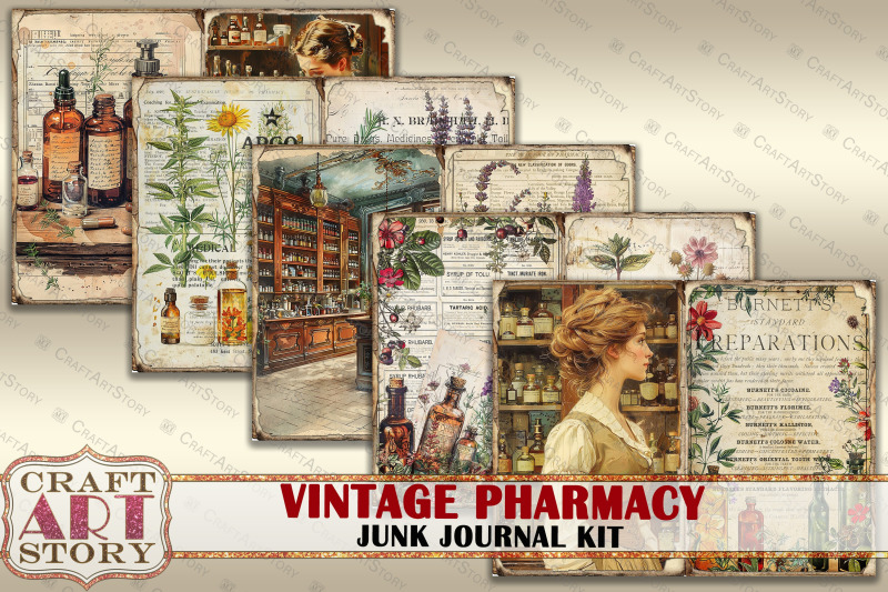 vintage-pharmacy-junk-journal-pages-apothecary-printables