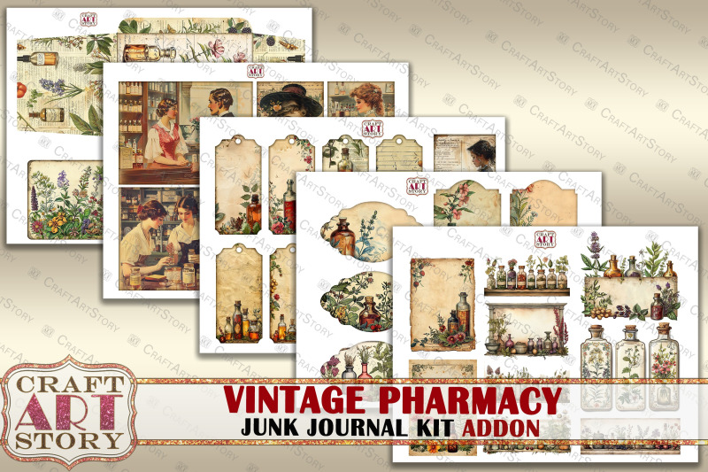 vintage-pharmacy-junk-journal-pages-addon-apothecary