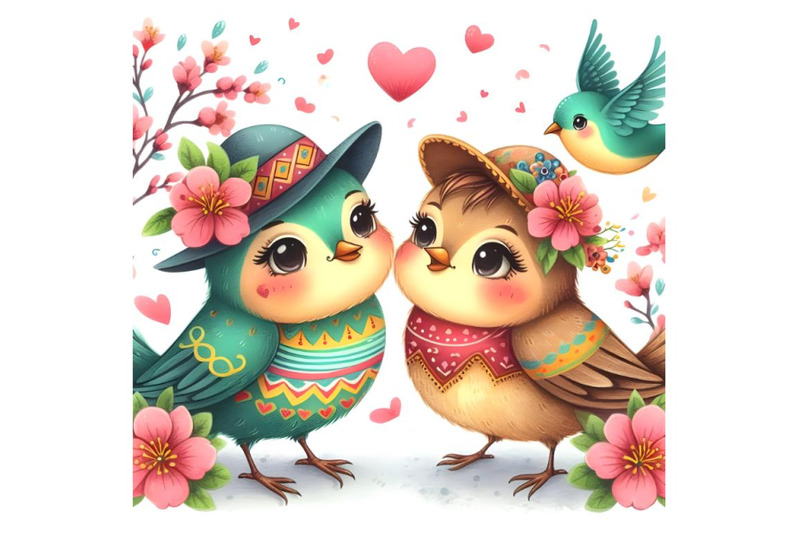 cute-spring-bird-couple