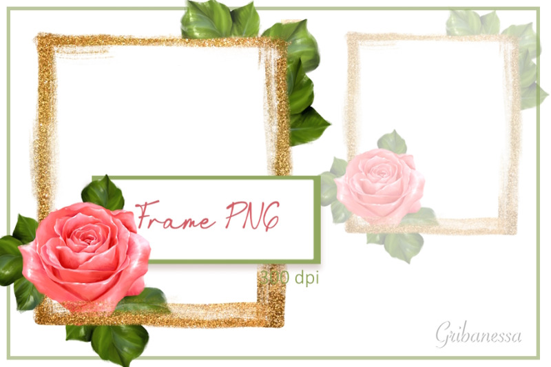 gold-frame-png-frame-with-rose