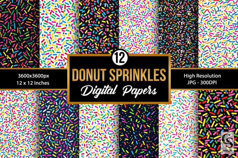 donut-sprinkles-seamless-patterns