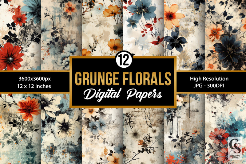 grunge-floral-pattern-digital-papers