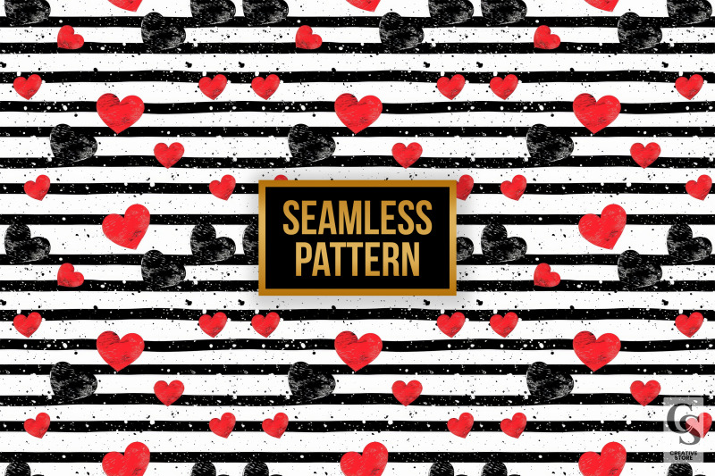hearts-and-stripes-digital-paper-patterns