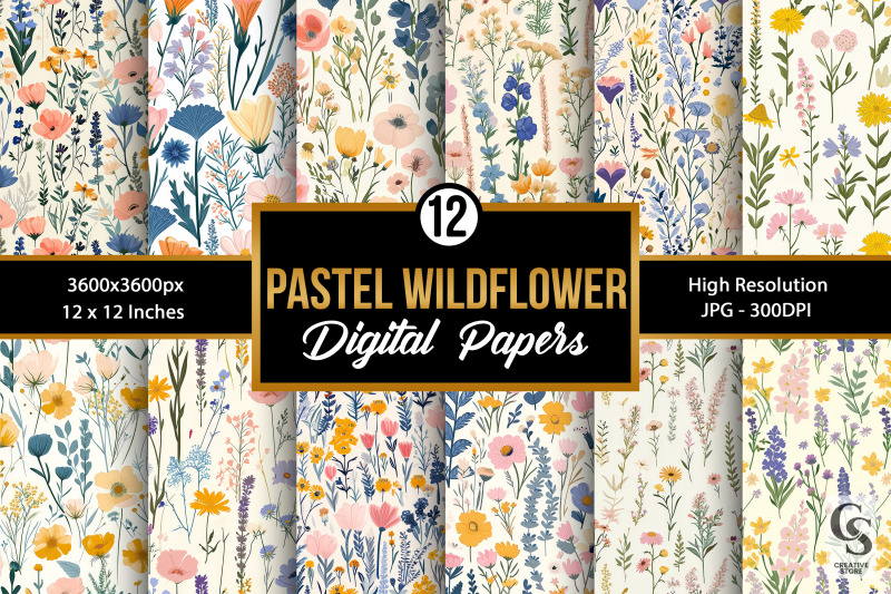 pastel-wildflowers-digital-papers
