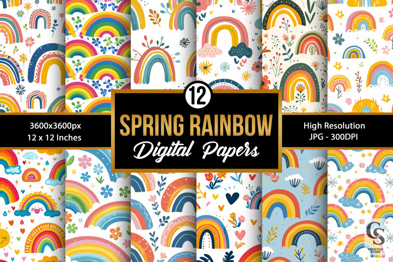 spring-rainbow-seamless-patterns