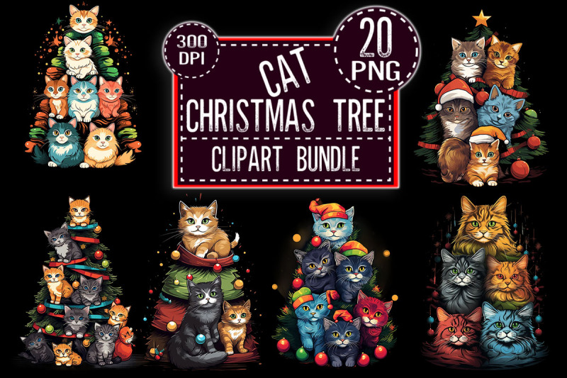 cat-stack-up-a-christmas-tree-clipart-bundle