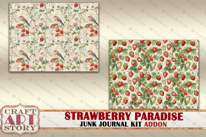 vintage-strawberry-fantasy-junk-journal-pages-addon