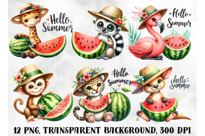 summer-clipart-hello-summer-watermelon