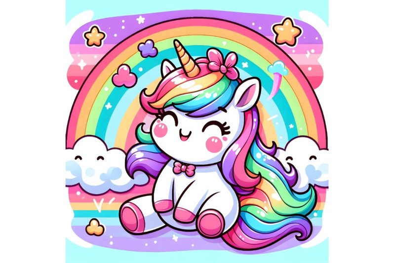 cartoon-unicorn-on-a-rainbow