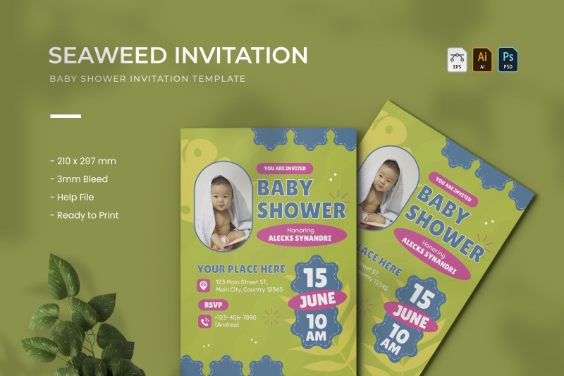 seaweed-baby-shower-invitation