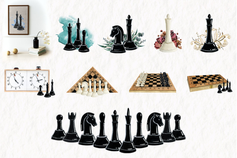 chess-checkers-backgammon-watercolor-clipart