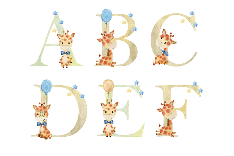 alphabet-with-giraffes