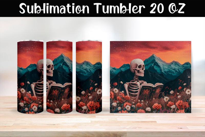 reading-skeleton-tumbler-wrap-20-oz