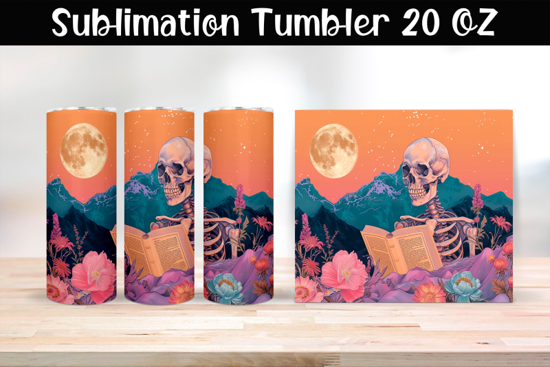 reading-skeleton-tumbler-wrap-20-oz