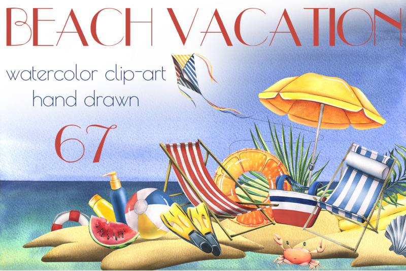 beach-vacation-clip-art-watercolor