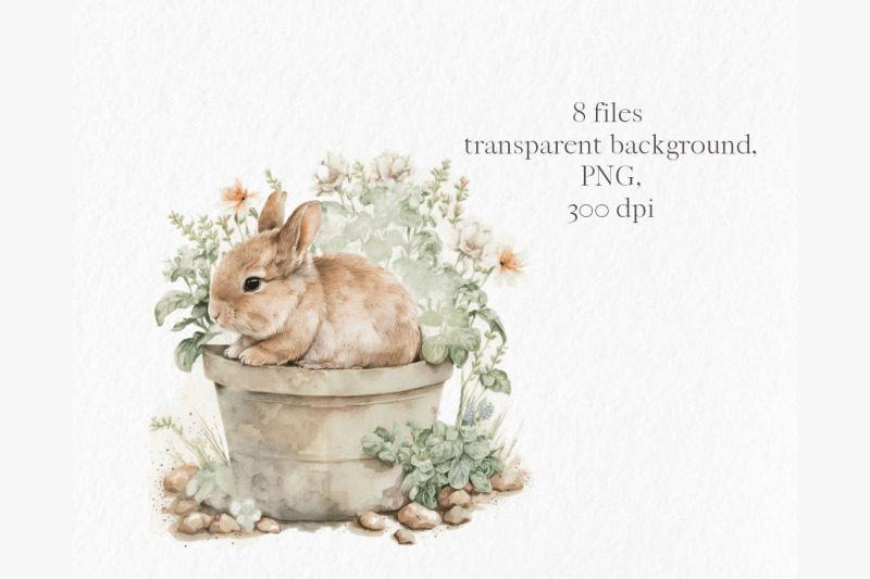 garden-rabbits-watercolor-clipart