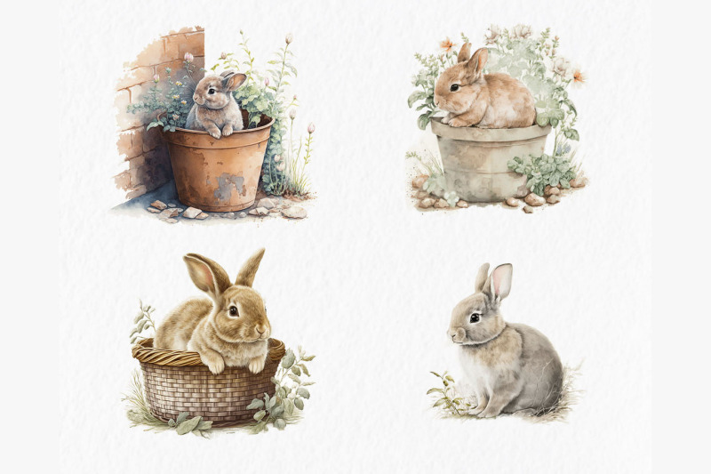 garden-rabbits-watercolor-clipart